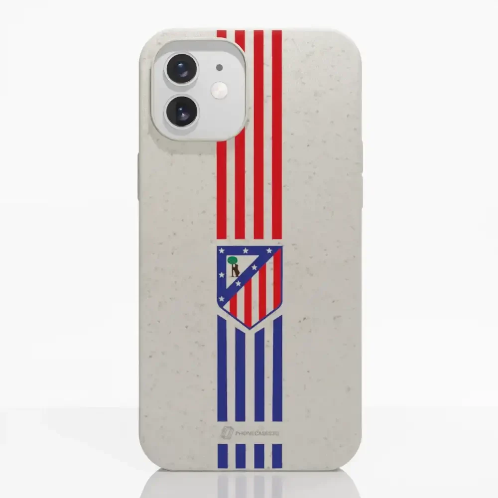 Atletico Madrid Official Compostable Phone Case Stripes Crest - Image 4