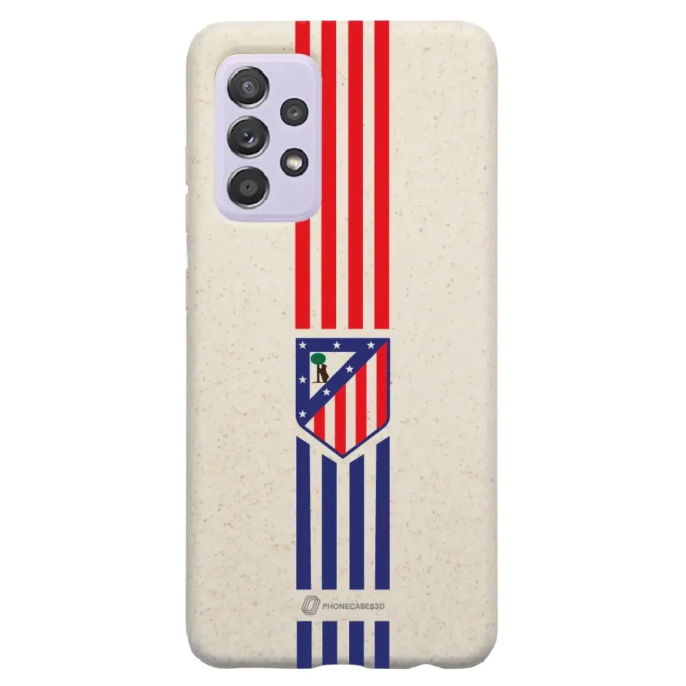 Atletico Madrid Official Compostable Phone Case Stripes Crest - Image 42