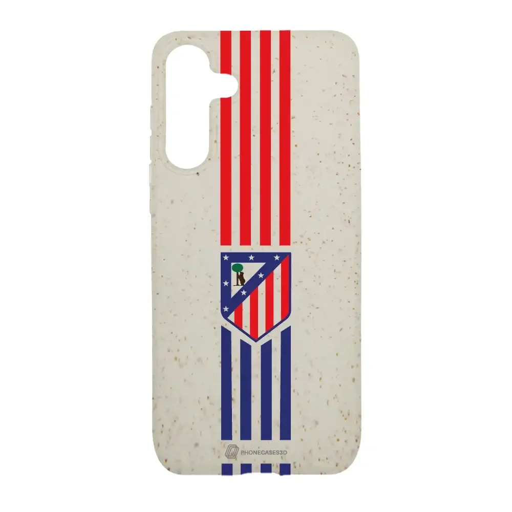 Atletico Madrid Official Compostable Phone Case Stripes Crest - Image 44