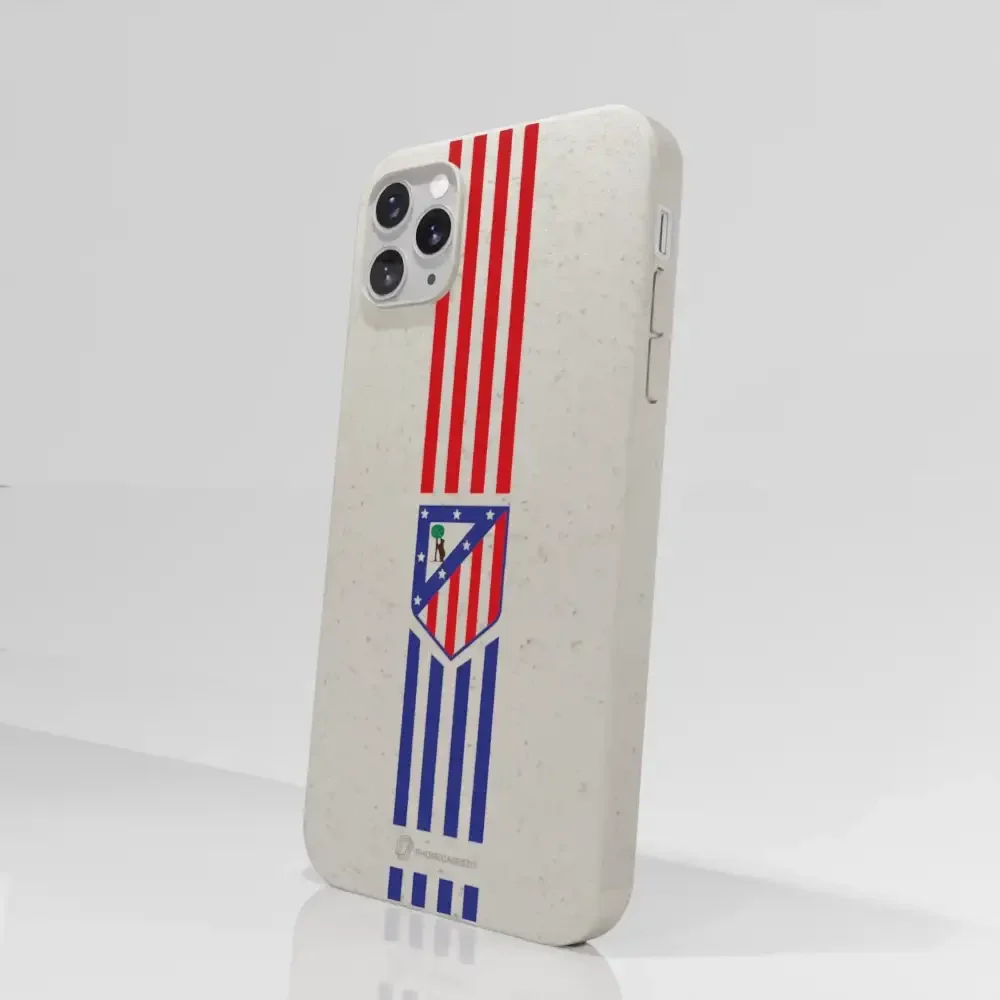 Atletico Madrid Official Compostable Phone Case Stripes Crest - Image 47
