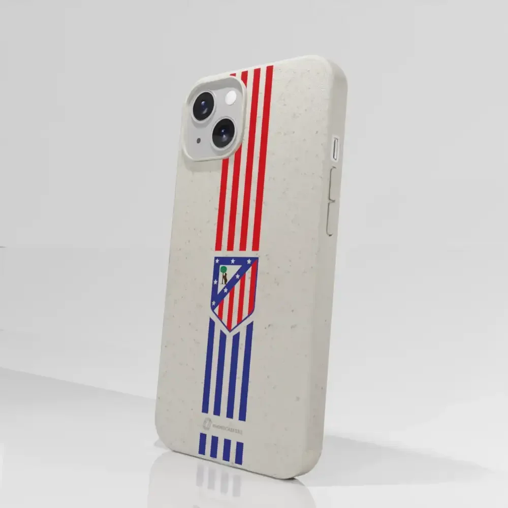 Atletico Madrid Official Compostable Phone Case Stripes Crest - Image 51