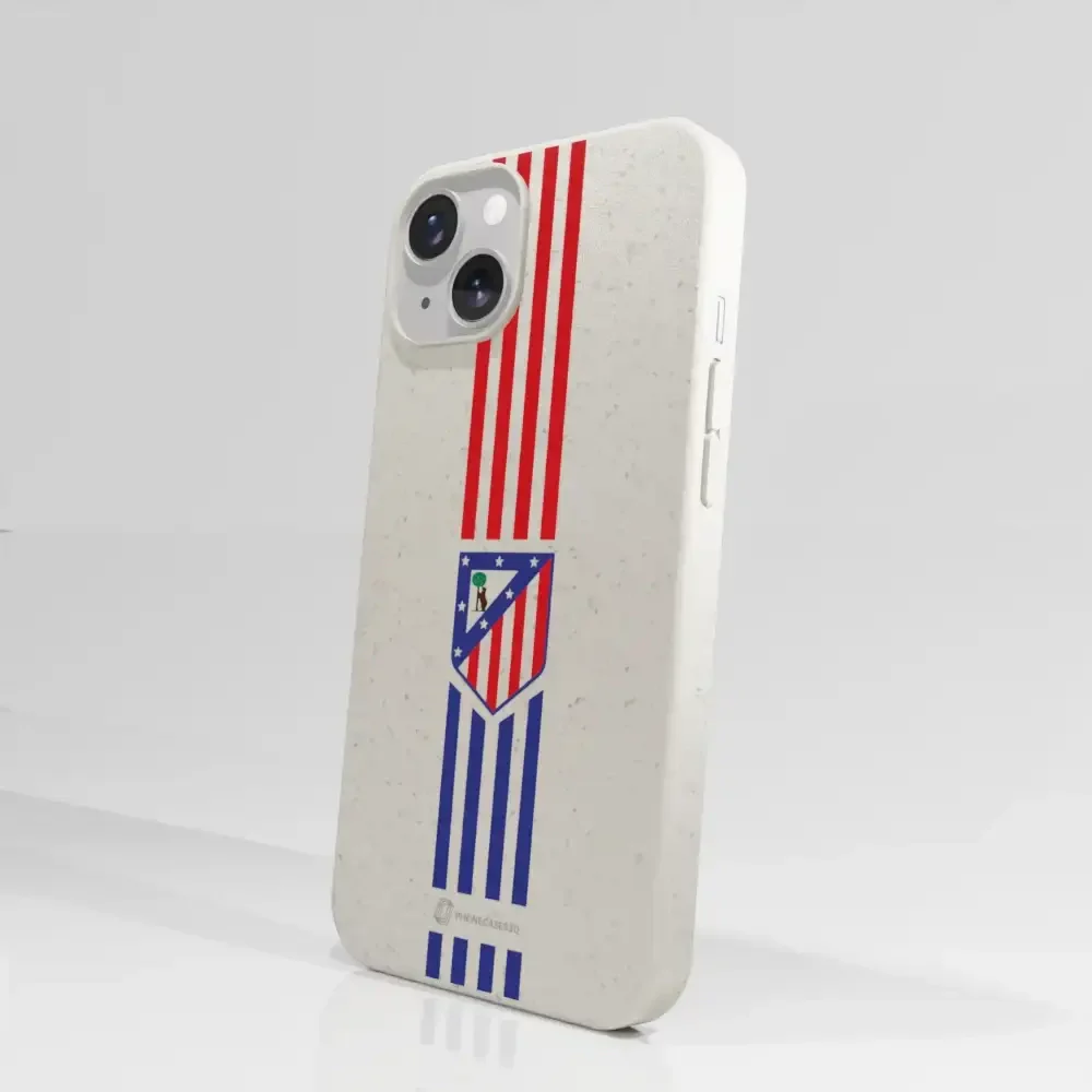 Atletico Madrid Official Compostable Phone Case Stripes Crest - Image 54