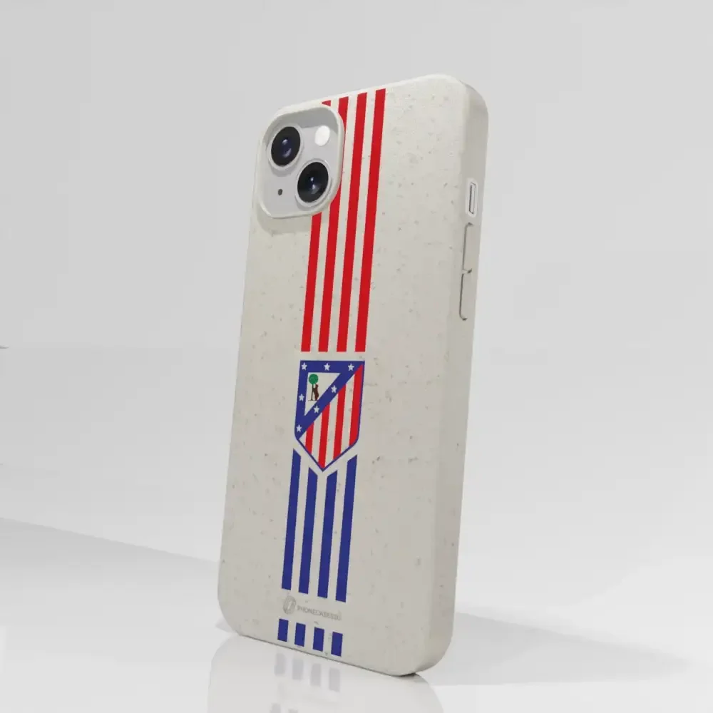 Atletico Madrid Official Compostable Phone Case Stripes Crest - Image 59