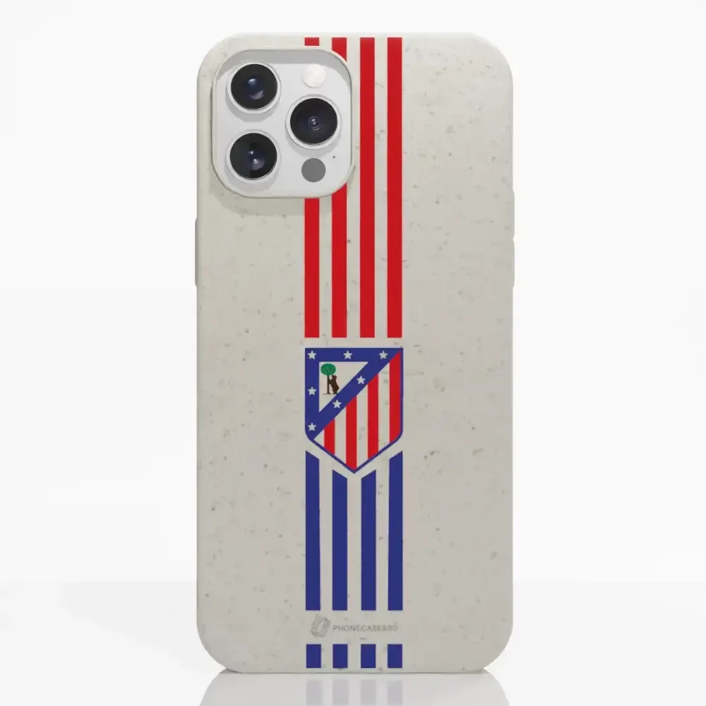 Atletico Madrid Official Compostable Phone Case Stripes Crest - Image 6