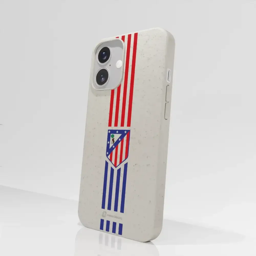 Atletico Madrid Official Compostable Phone Case Stripes Crest - Image 62