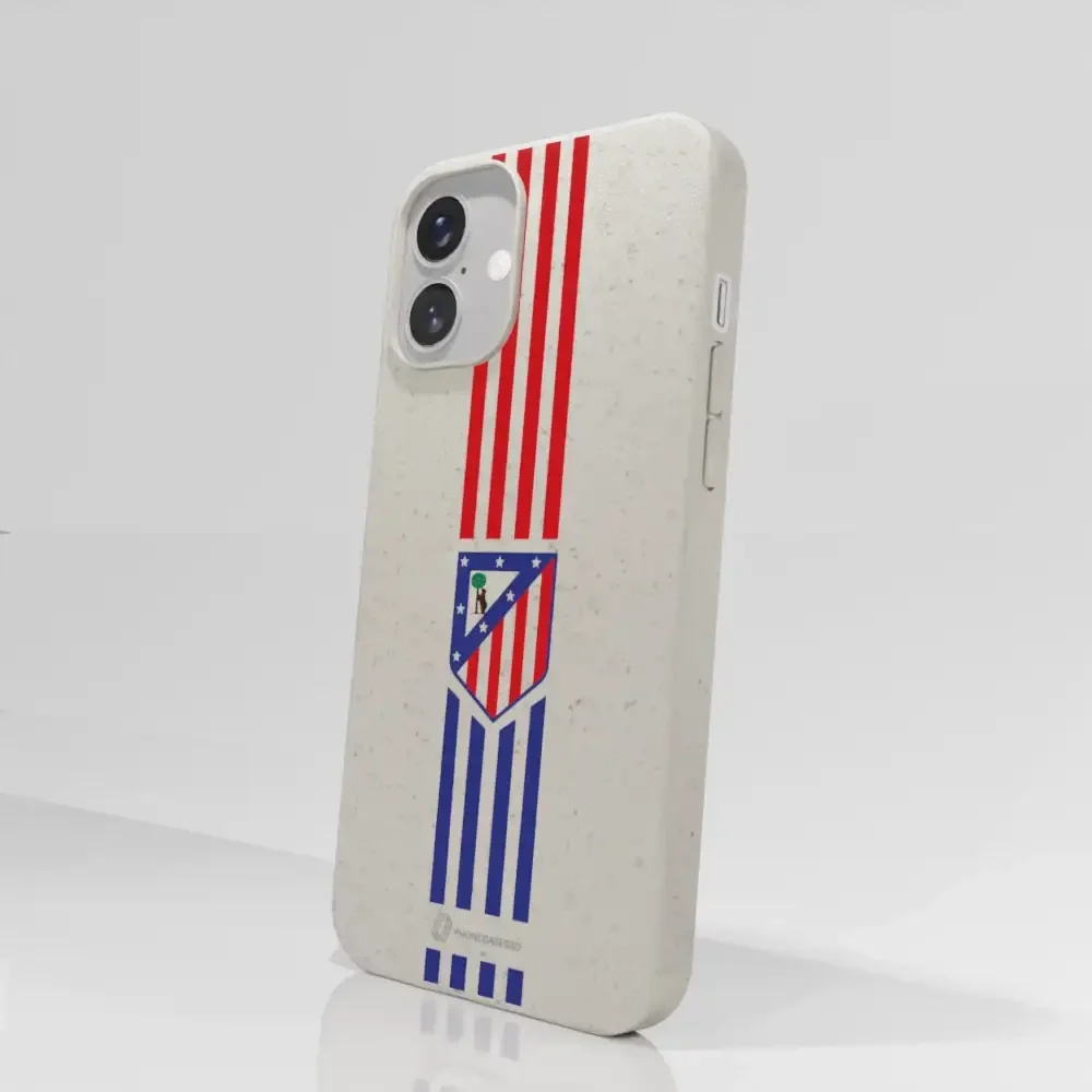 Atletico Madrid Official Compostable Phone Case Stripes Crest - Image 64