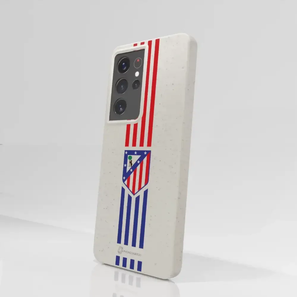 Atletico Madrid Official Compostable Phone Case Stripes Crest - Image 69