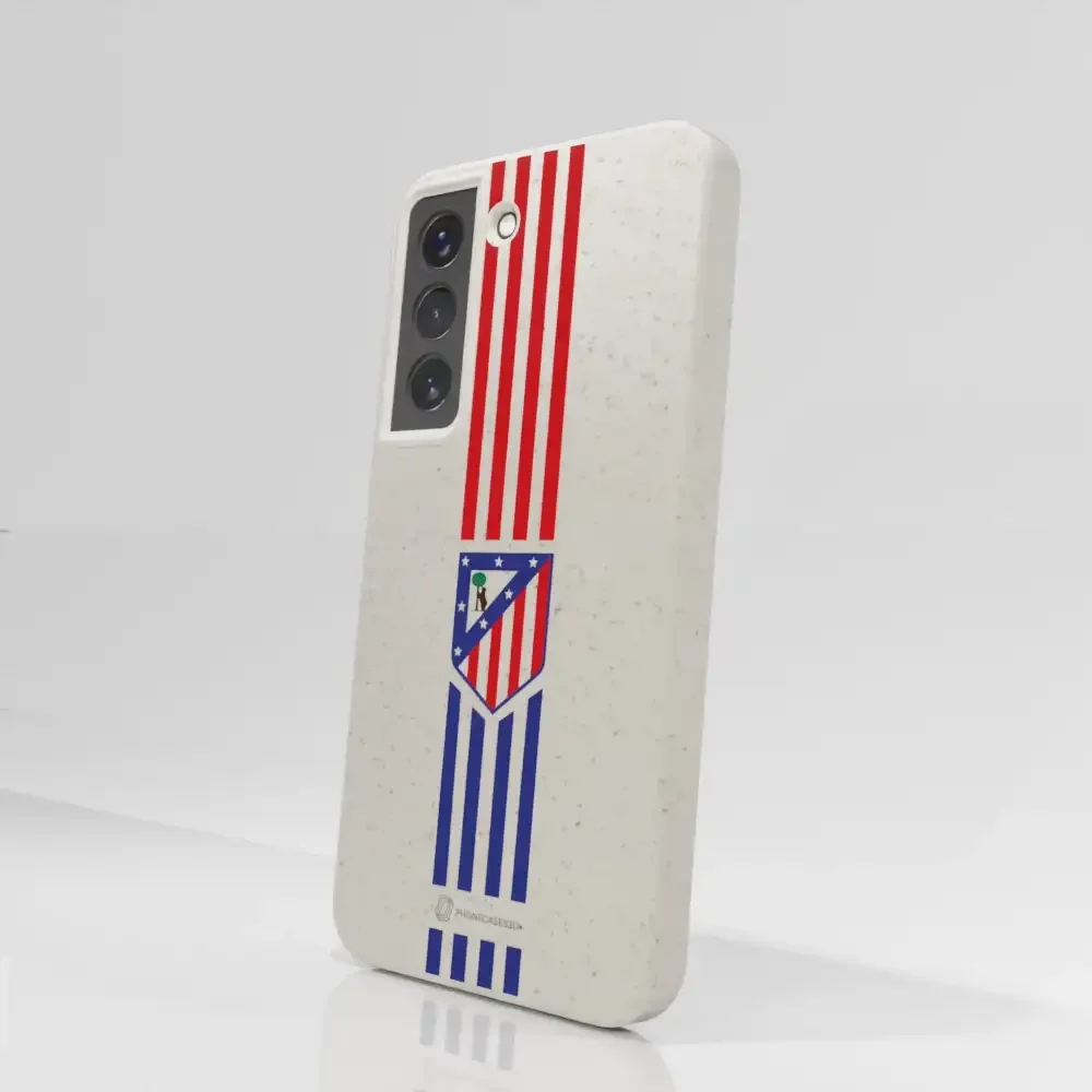 Atletico Madrid Official Compostable Phone Case Stripes Crest - Image 70
