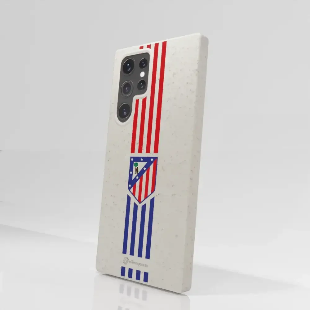 Atletico Madrid Official Compostable Phone Case Stripes Crest - Image 72