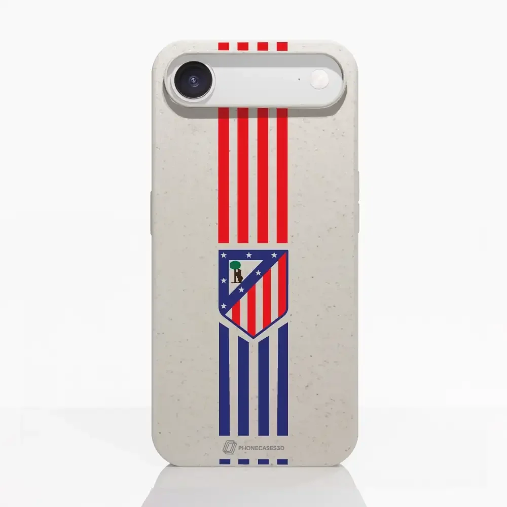 Atletico Madrid Official Compostable Phone Case Stripes Crest - Image 82
