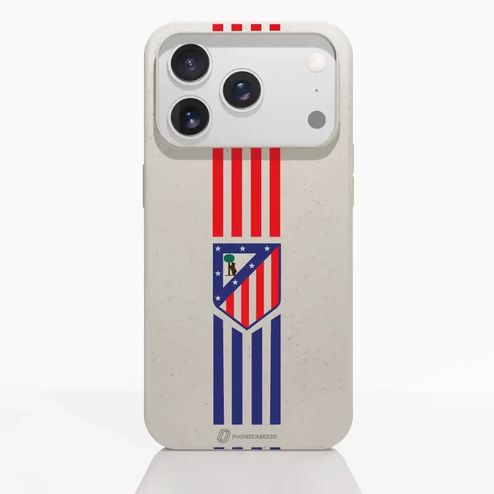Atletico Madrid Official Compostable Phone Case Stripes Crest - Image 84