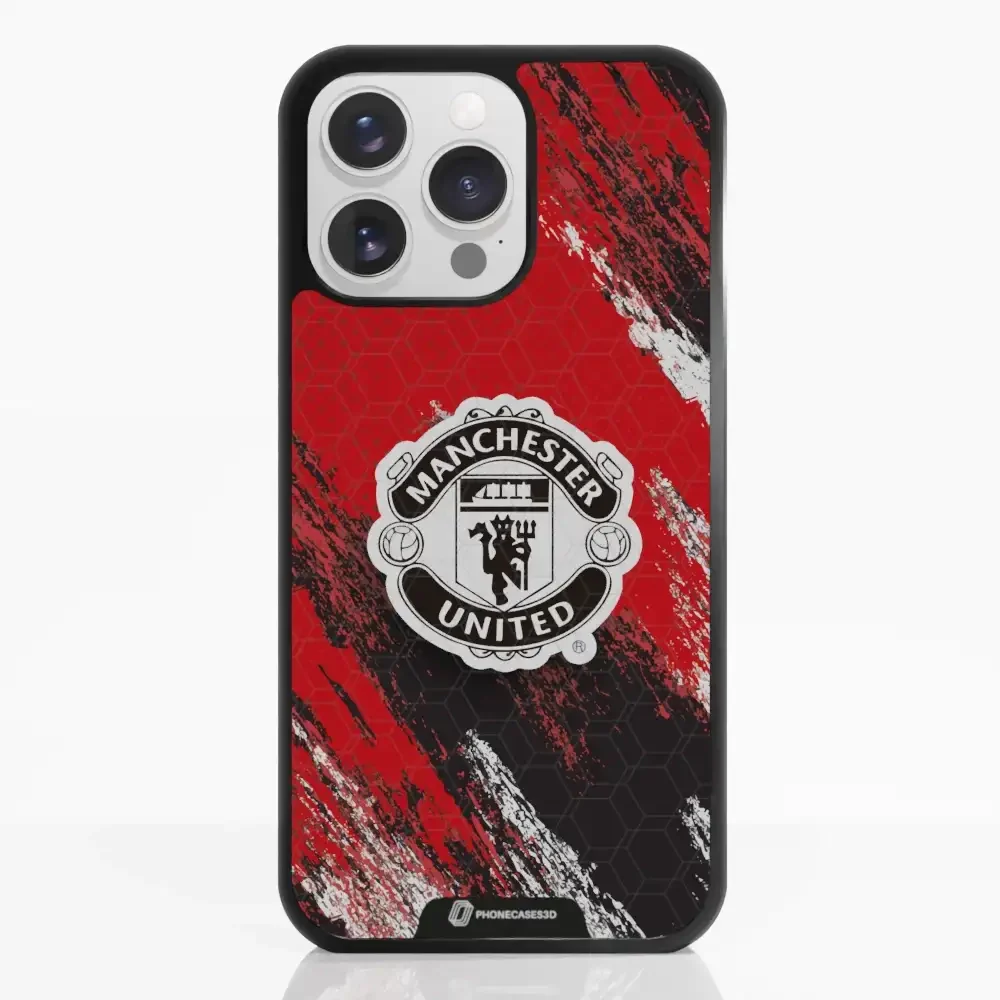 Manchester United Official 3D Phone Case Design black shield - Image 19