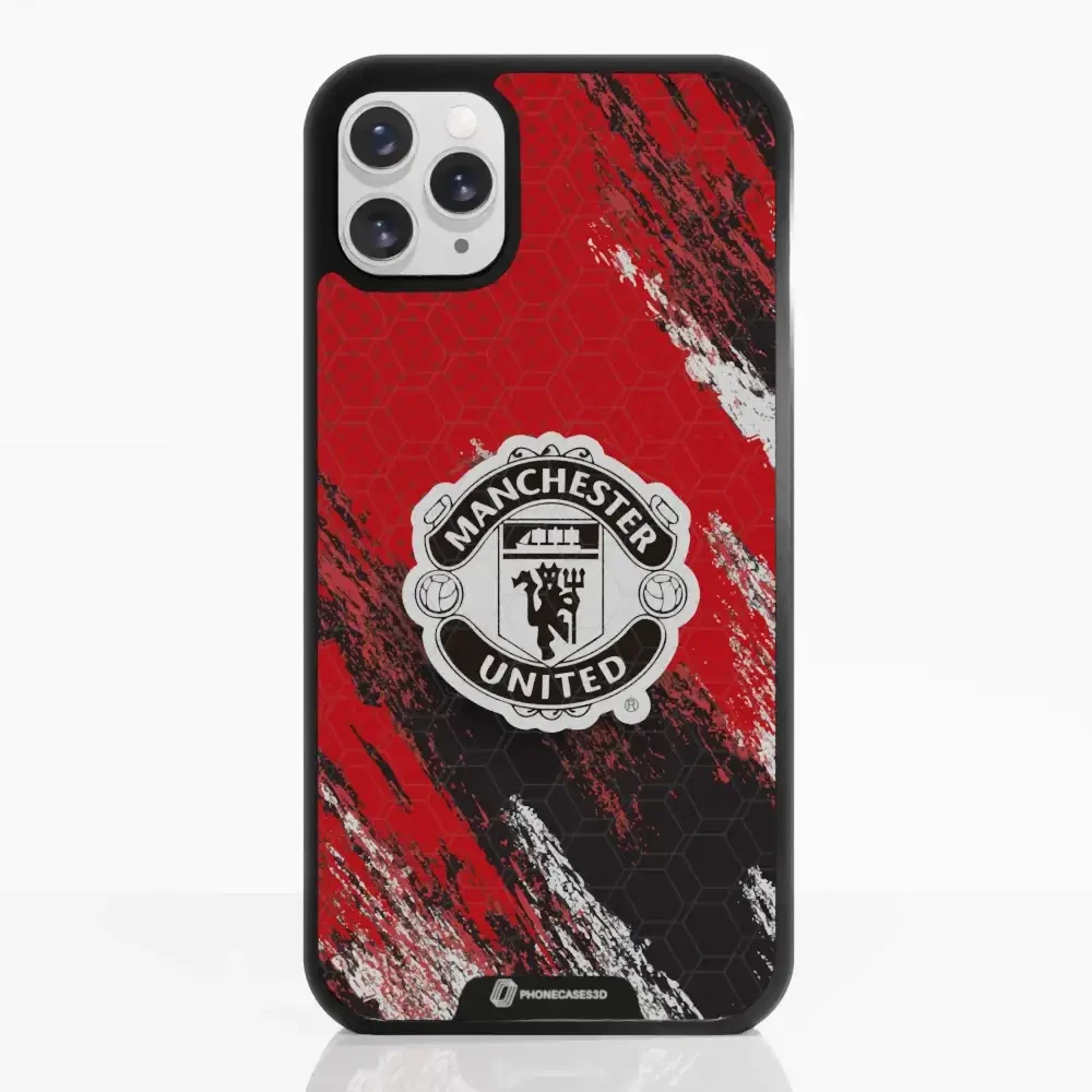 Manchester United Official 3D Phone Case Design black shield - Image 3