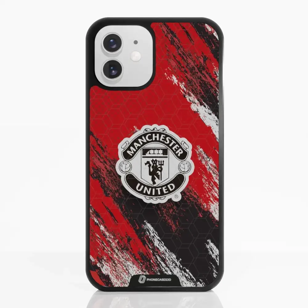 Manchester United Official 3D Phone Case Design black shield - Image 4