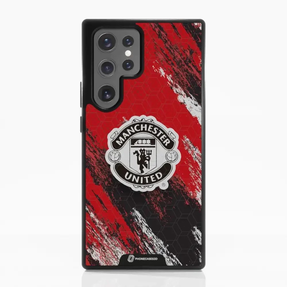 Manchester United Official 3D Phone Case Design black shield - Image 60