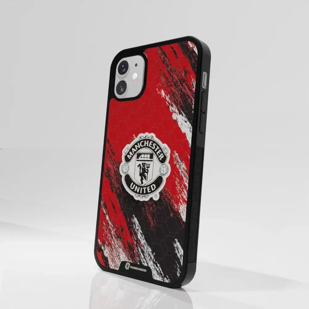 Manchester United Official 3D Phone Case Design black shield - Image 71