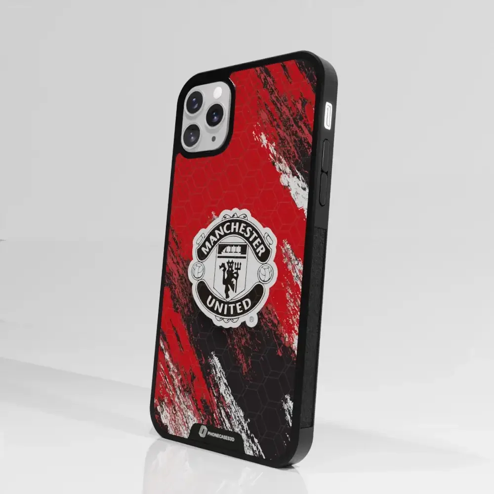 Manchester United Official 3D Phone Case Design black shield - Image 73