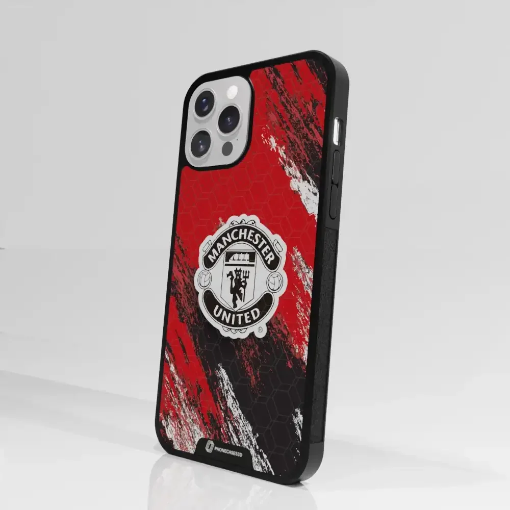 Manchester United Official 3D Phone Case Design black shield - Image 77