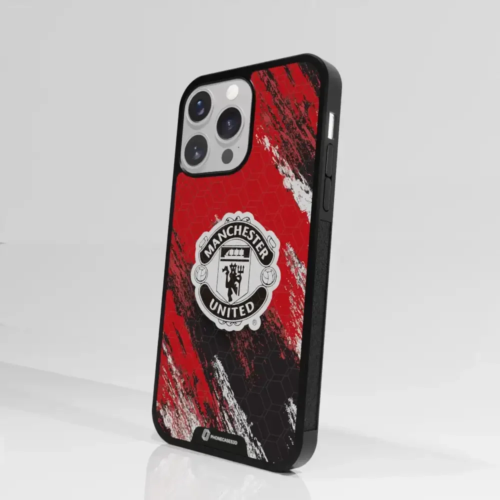 Manchester United Official 3D Phone Case Design black shield - Image 85