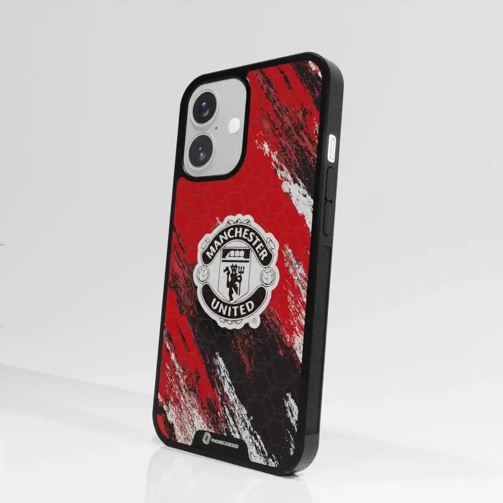 Manchester United Official 3D Phone Case Design black shield - Image 90