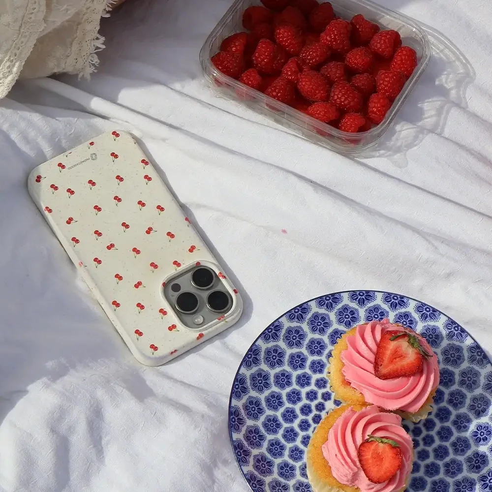 Martine Halvorsen Official Compostable Phone Case Design Cherries - Image 82