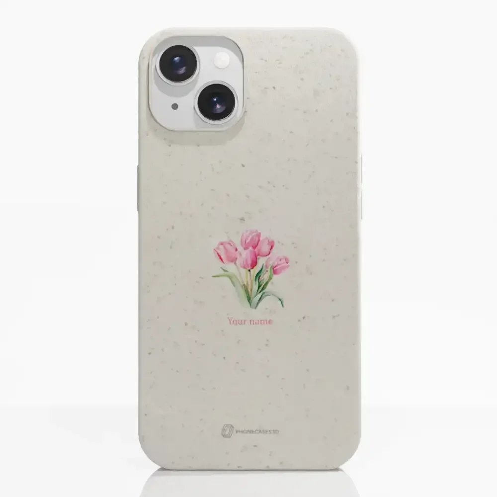 Martine Halvorsen Official Compostable Phone Case Design Tulips + Name - Image 10