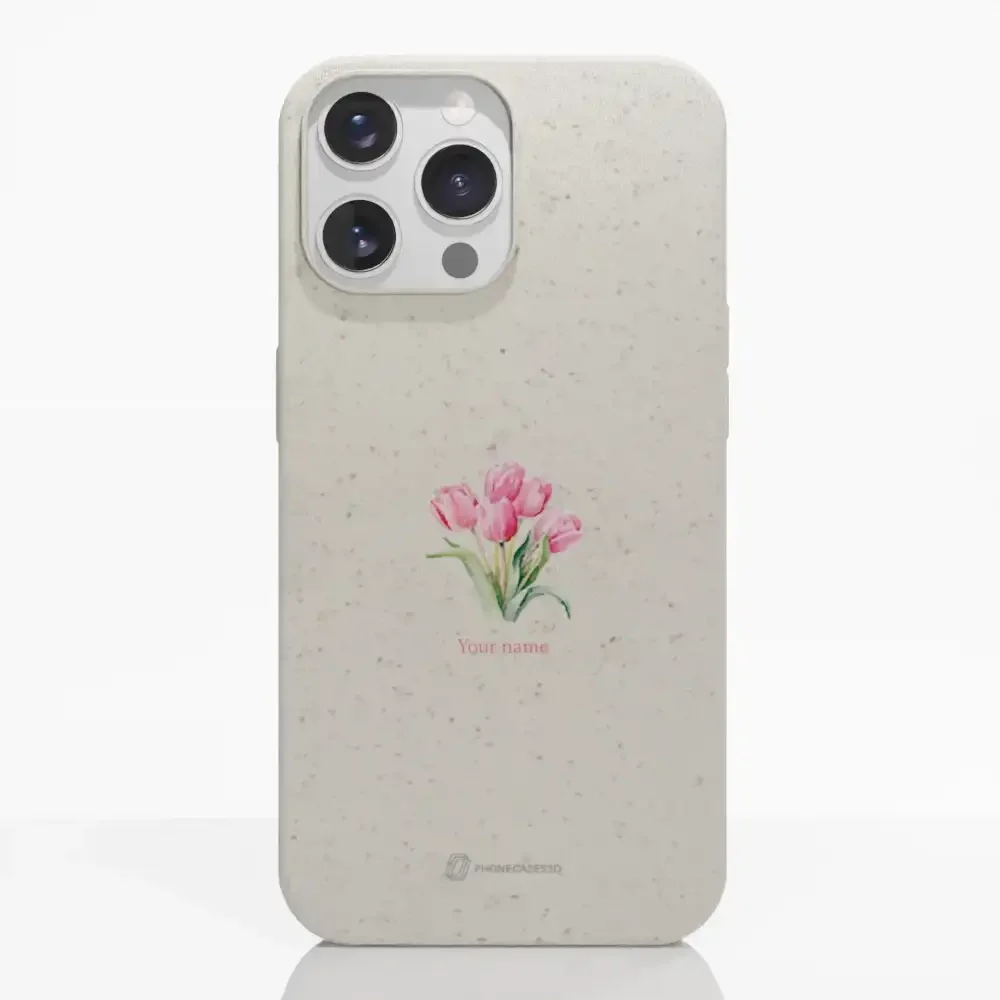 Martine Halvorsen Official Compostable Phone Case Design Tulips + Name - Image 12