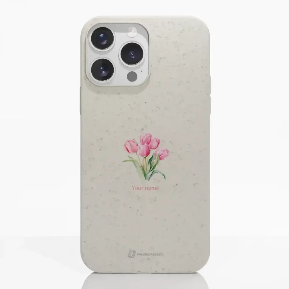 Martine Halvorsen Official Compostable Phone Case Design Tulips + Name - Image 13