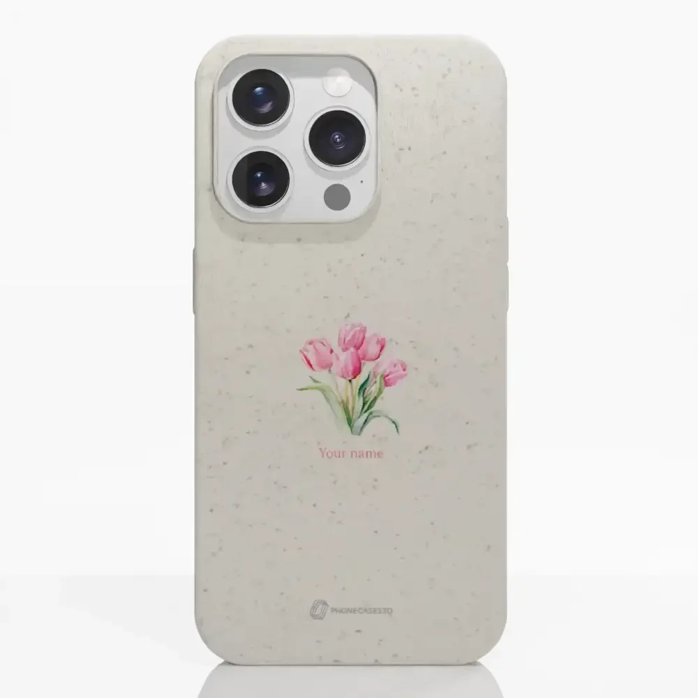 Martine Halvorsen Official Compostable Phone Case Design Tulips + Name - Image 21