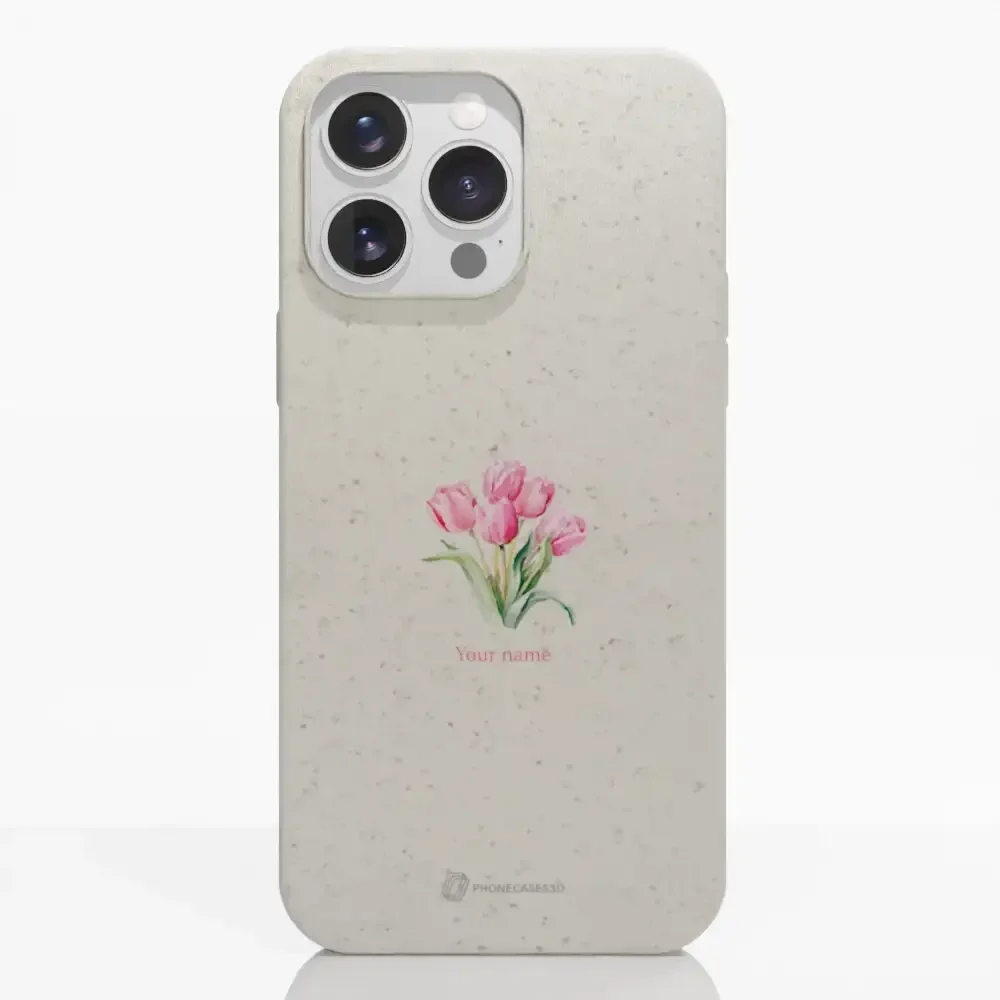 Martine Halvorsen Official Compostable Phone Case Design Tulips + Name - Image 22