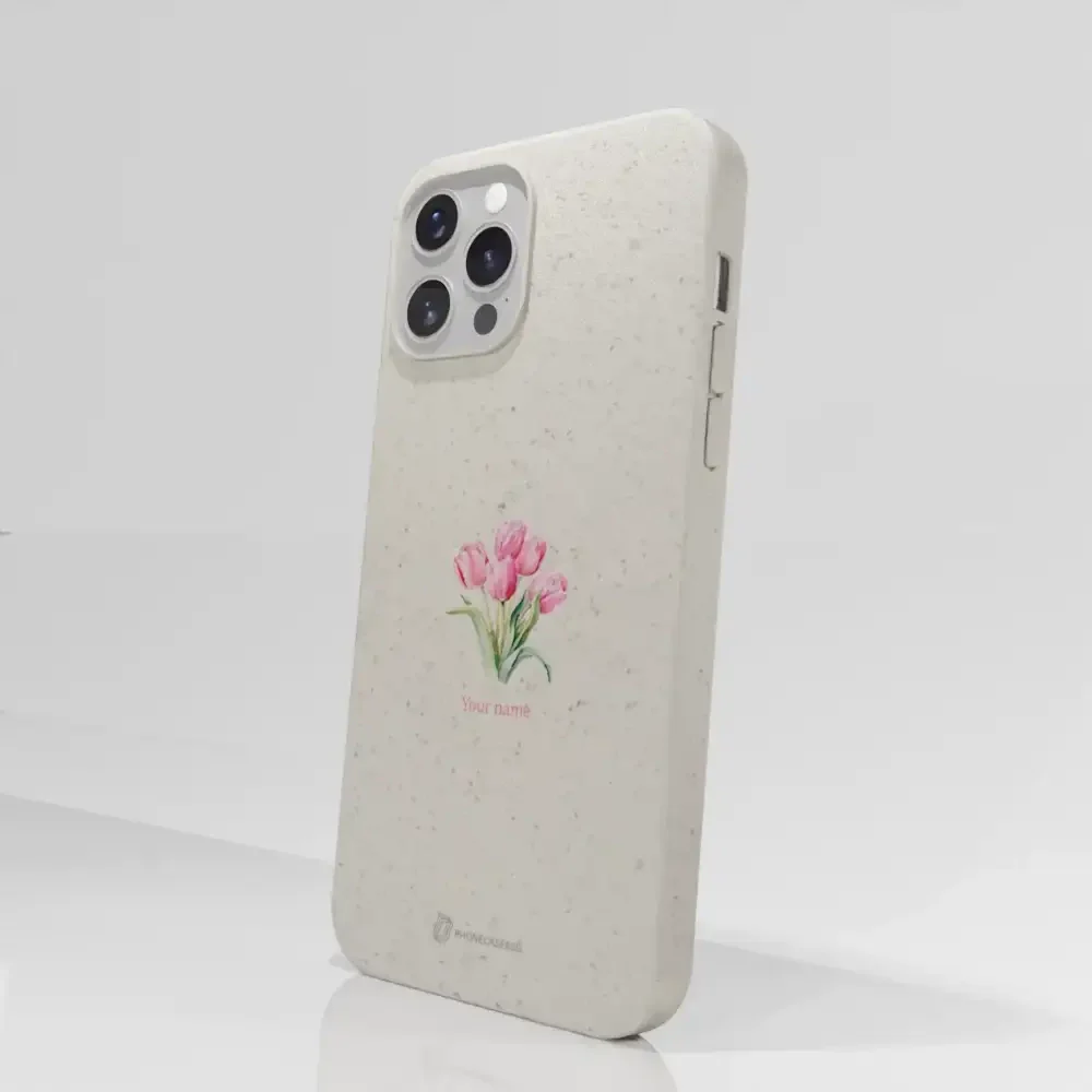 Martine Halvorsen Official Compostable Phone Case Design Tulips + Name - Image 50