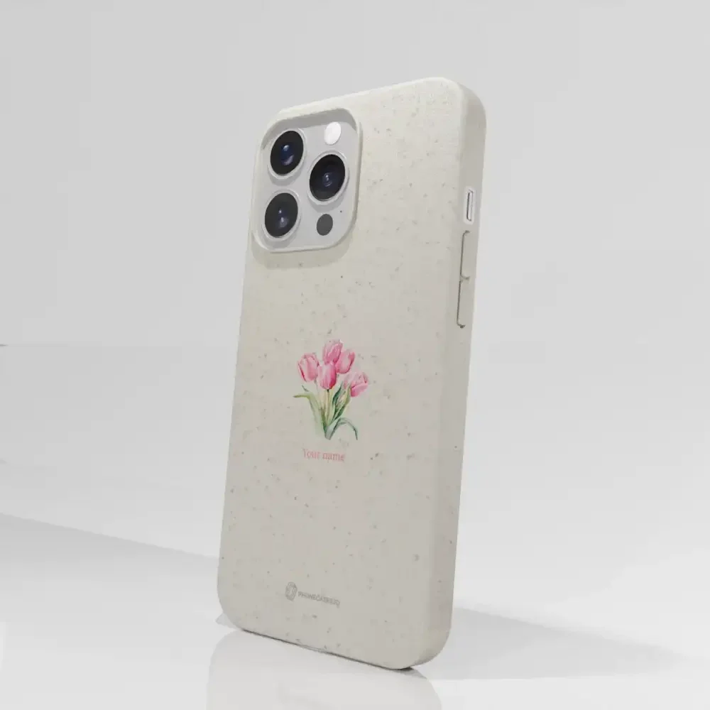 Martine Halvorsen Official Compostable Phone Case Design Tulips + Name - Image 52