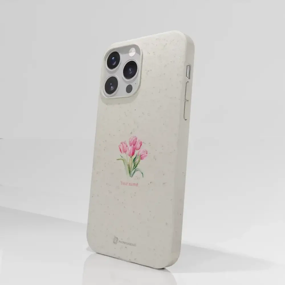 Martine Halvorsen Official Compostable Phone Case Design Tulips + Name - Image 57