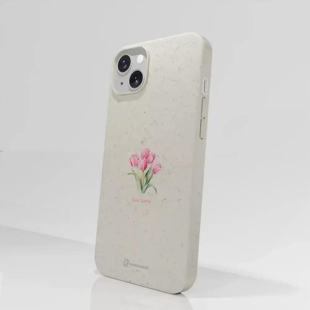 Martine Halvorsen Official Compostable Phone Case Design Tulips + Name - Image 59