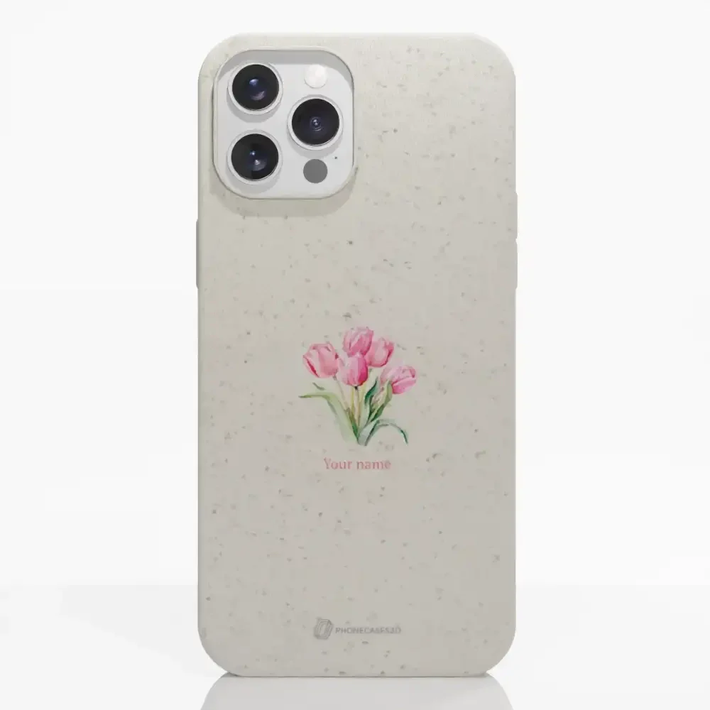 Martine Halvorsen Official Compostable Phone Case Design Tulips + Name - Image 6