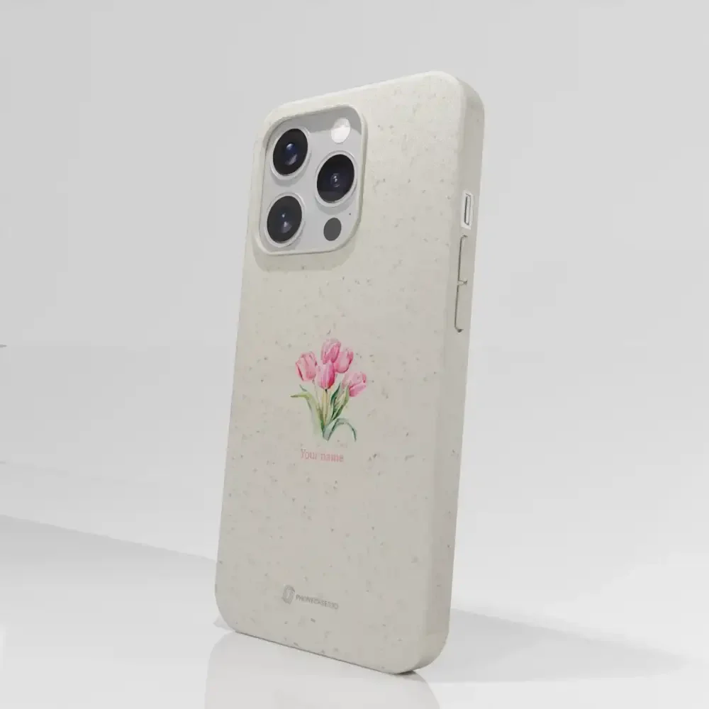 Martine Halvorsen Official Compostable Phone Case Design Tulips + Name - Image 60