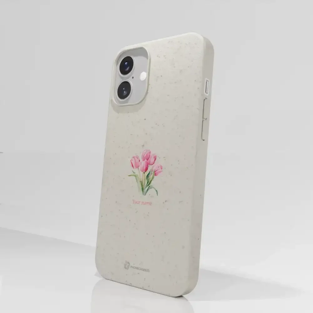 Martine Halvorsen Official Compostable Phone Case Design Tulips + Name - Image 64