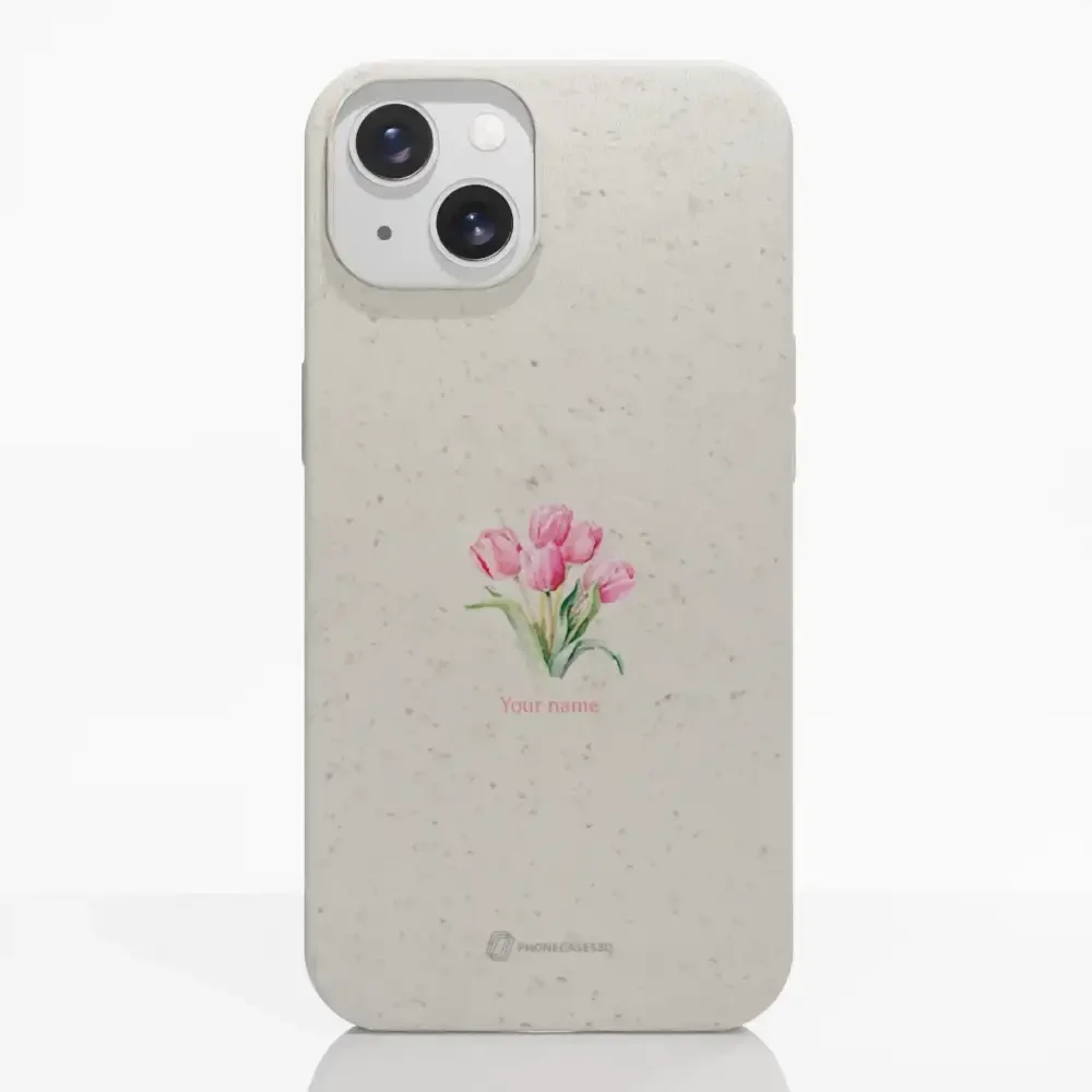 Martine Halvorsen Official Compostable Phone Case Design Tulips + Name - Image 7