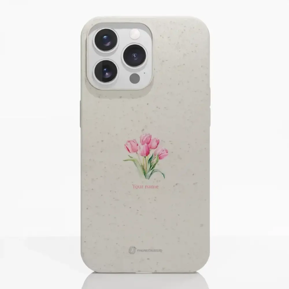 Martine Halvorsen Official Compostable Phone Case Design Tulips + Name - Image 8