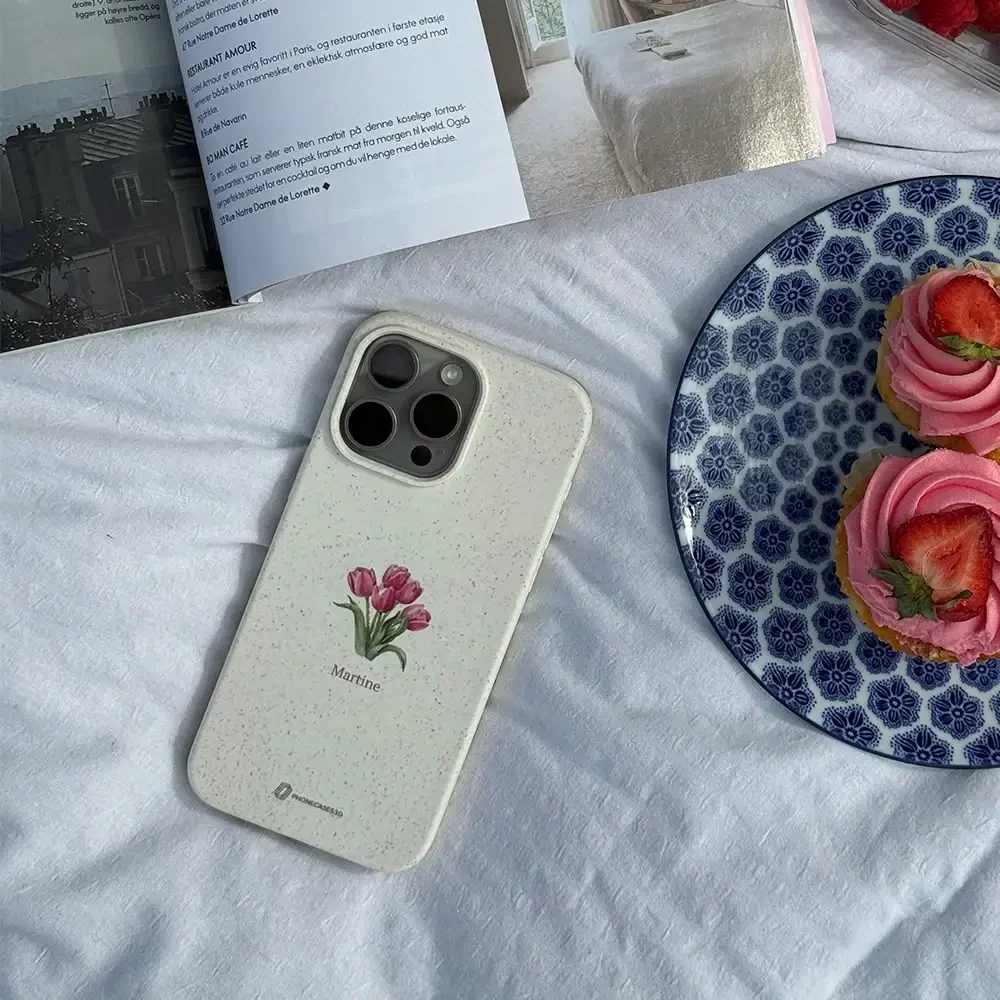 Martine Halvorsen Official Compostable Phone Case Design Tulips + Name - Image 82