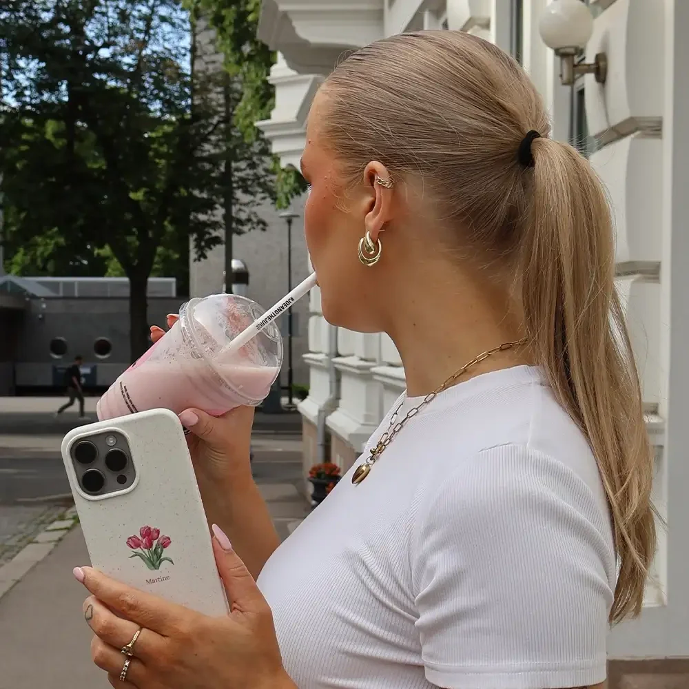 Martine Halvorsen Official Compostable Phone Case Design Tulips + Name - Image 83