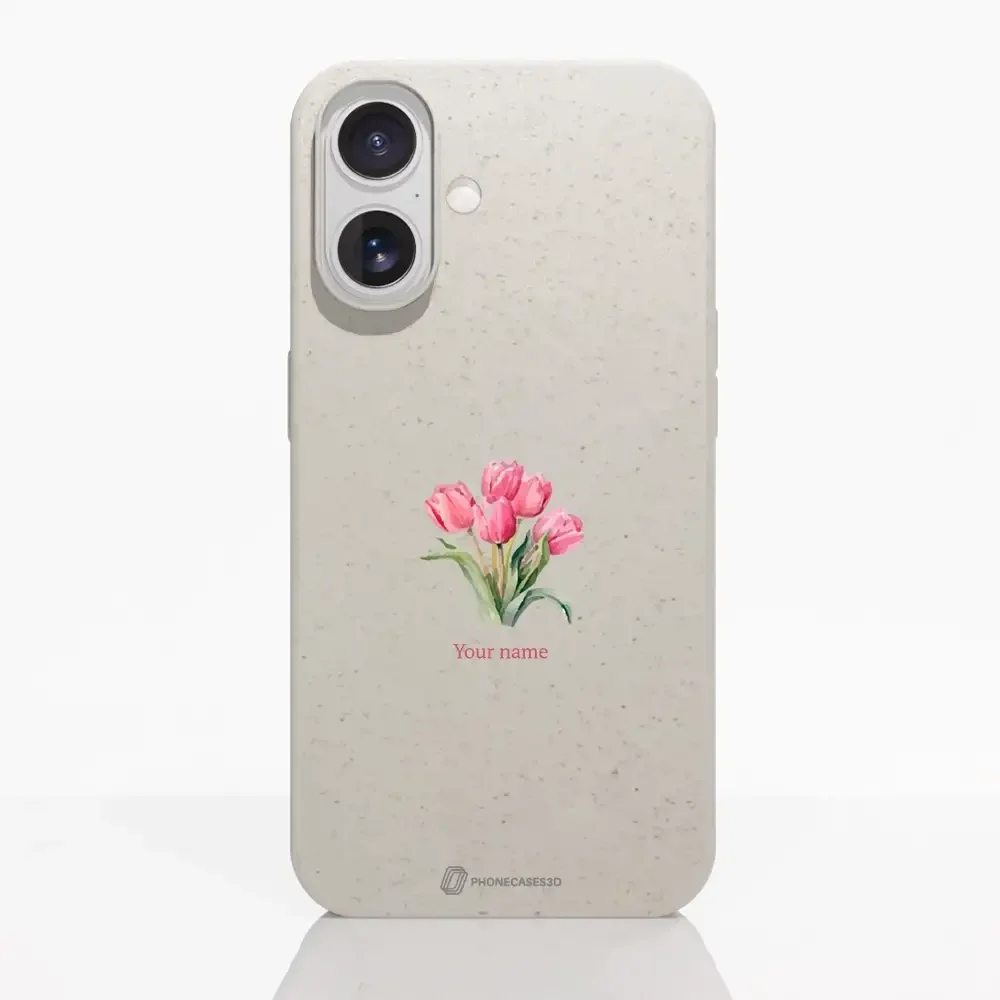 Martine Halvorsen Official Compostable Phone Case Design Tulips + Name - Image 84