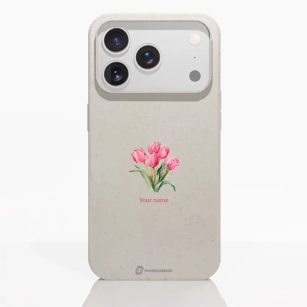 Martine Halvorsen Official Compostable Phone Case Design Tulips + Name - Image 86