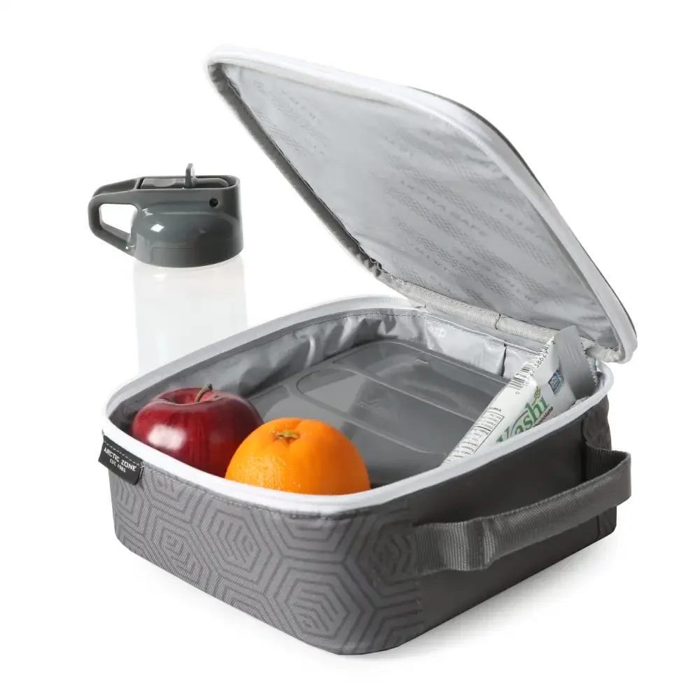 Real Madrid Thermal Lunch Set with Bottle & Box - Grey - Image 3