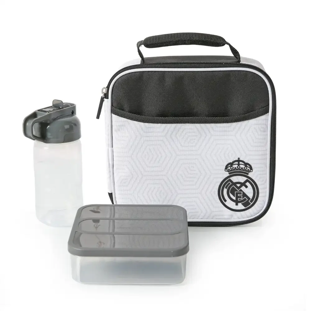 Real Madrid Thermal Lunch Set with Bottle & Box - White - Image 4